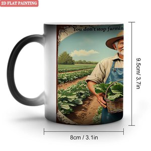 <b>Magic</b> Color Changing Mug Frosted Black 11oz Ceramic Heat Activated Novelty Gift <b>Cup</b> - Product Image 1