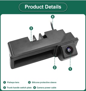 AHD 1080P 170 °   Caméra <span class=keywords><strong>de</strong></span> <span class=keywords><strong>recul</strong></span> intégrée à la poignée <span class=keywords><strong>de</strong></span> coffre pour <span class=keywords><strong>Audi</strong></span> A3 8P A6 C6 <span class=keywords><strong>A1</strong></span> Q7 A4 B7 B6 S5 A6L Q5 avec trajectoire dynamique - Product Image 4