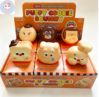 Mainan Squishy Mido Puffy Cookie 6 Model Misteri Tersembunyi TPR Slow Rising Pereda Stres Fidget Grosir