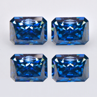 Pierres de Moissanite en vrac taille Fleur de Glace, couleur Saphir Bleu, 0,5ct-3,0ct, VVS1, certifiées GRA, pour la fabrication de bijoux en gros
