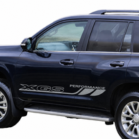Autocollant latéral XGS Performance Jaune Néon Fluorescent, motif graphique de carrosserie Racing Rocker pour SUV 4x4 et camion, bande de porte sport étanche