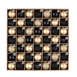 Lot de 49 boules de Noël personnalisées de 3 cm, décorations en plastique peintes pour arbres de Noël - Product Image 4