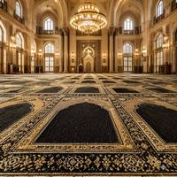 Tapis de prière ignifuge classe B1 pour mosquée, rouleau de moquette mur à mur, tapis sur mesure pour projet d'aménagement de sol de mosquée, directement de l'usine