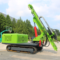 Machine de forage de roche sur chenilles pour piquage solaire, ponceuse de piquage photovoltaïque pour centrales solaires
