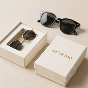 Giá cả cạnh tranh nhỏ màu đen Kính mát Quà Tặng hộp giấy cứng nhắc trượt ngăn kéo kính mắt kính Hộp bao bì với biểu tượng tùy chỉnh - Product Image 6