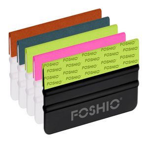 Foshio Logo Tùy Chỉnh 4 Inch Nhựa Cảm Thấy Cạnh Da Lộn Squeegee Vinyl Bọc Công Cụ - Product Image 2