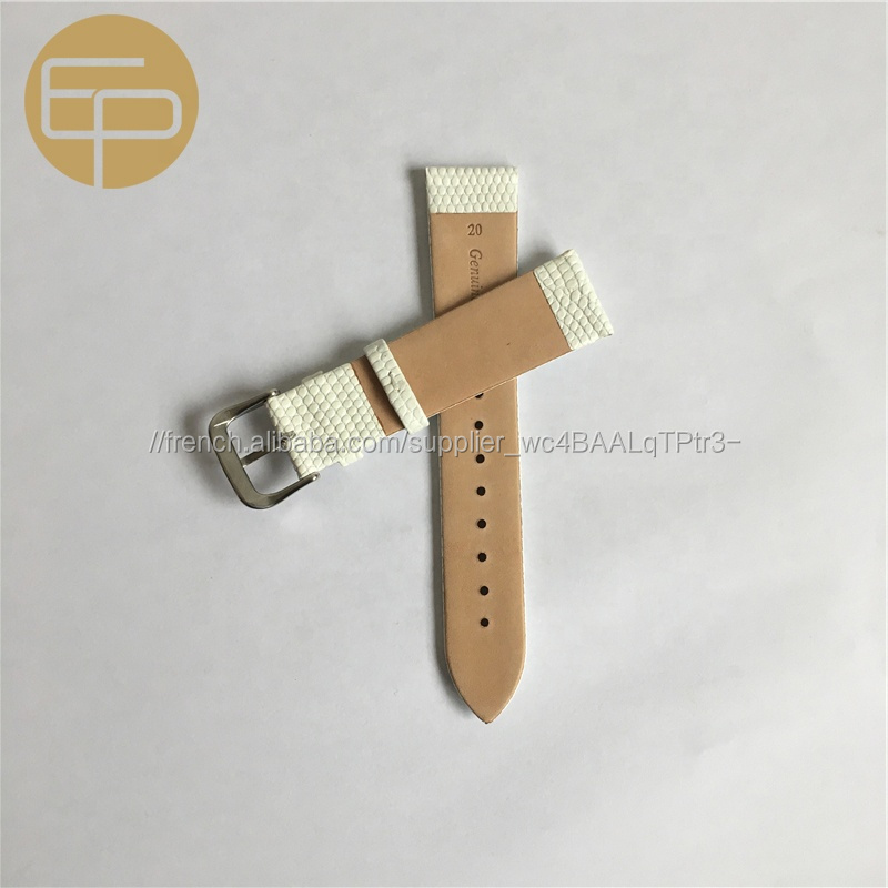Haute qualité 12 14 16 18 20 22 24mm à dégagement plat personnalisé véritable montre en cuir de veau bande sans couture