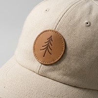 Ästhetische Minimalistische Zen-Style Bio-Baumwolle Mattbeige Flaches Profil Unstrukturierte Leichte Polo Sport Kappe Baseballmütze
