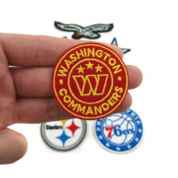 Patch brodé personnalisé en tissu sergé fait main pour les Washington Commanders, à appliquer à chaud