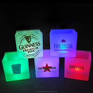 Usine direct personnalisation <span class=keywords><strong>5L</strong></span> seau à glace de forme carrée A MENÉ LE seau à glace pour la bière - Product Image 6