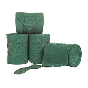 Ensemble de 4 étriers colorés en polaire épaisse, bandes cheval, logo personnalisé, élastique, pour les jambes de cheval, am620 - Product Image 1