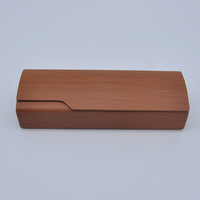 Étui à lunettes pliable fait main en bois, boîte de rangement portable pour lunettes avec logo personnalisé