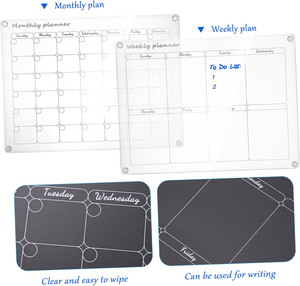 Pizarra Magnética Acrílica Transparente de 3 mm de Grosor, Calendario de Planificación Mensual/Semanal, Juego de Varias Piezas para Listas de Tareas, Hogar - Product Image 5