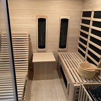 Sauna infrarouge de luxe de haute qualité 2 personnes style inclinable acheter une salle de sauna infrarouge lointain