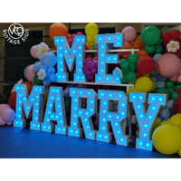 Mdf Love Marquee Lettres acryliques 4ft Led Light Alphabet Lettre artificielle géante
