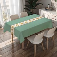 Nappe carrée en plastique gris clair RNPT, facile à nettoyer, pour table basse, table à manger intérieure et jardin