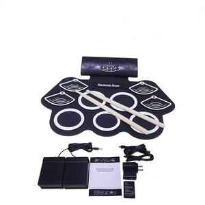 Kit de tambor electrónico portátil, batería de litio de 1000mA con <span class=keywords><strong>baquetas</strong></span> y Pedal de pie, 9 almohadillas, altavoz estéreo incorporado - Product Image 4