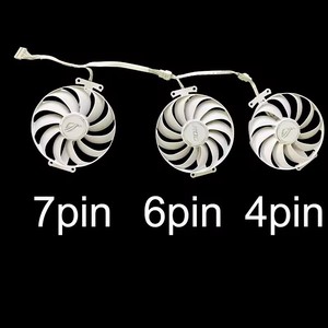 Nuevo ventilador de refrigeración 95mm 7 pines CF1010U12S para ASUS <span class=keywords><strong>ROG</strong></span> RTX3060 3070 3080 <span class=keywords><strong>3090</strong></span> <span class=keywords><strong>TI</strong></span> blanco negro ventilador de tarjeta gráfica - Product Image 4