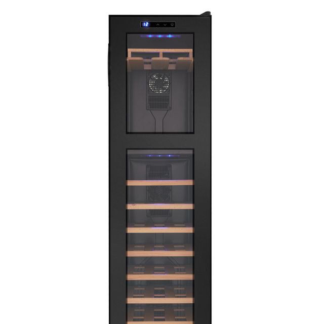 FSE 108L Wine Cooler Fridge Single Zone 30 Bottles Wine and Beer Fridge Stainless Steel Wine Cooler
