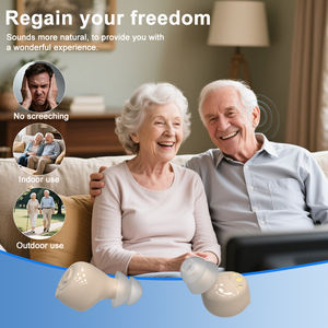 Aparelhos Auditivos CIC com Anúncio de Voz, 16 Canais, Premium, Bateria de Longa Duração, Estojo Carregador, Recarregável - Product Image 6