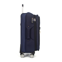 Chariot à bagages souple de haute qualité Valise Spinner Roues Nouveau Design Vente en gros Logo personnalisé Tissu imperméable Polyester de transport