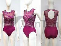 Offre Spéciale – Justaucorps de Gymnastique à Manches Longues/Sans Manches pour Filles, avec Strass Intégraux, et Justaucorps de Danse pour Femmes Adultes – Conception Gratuite
