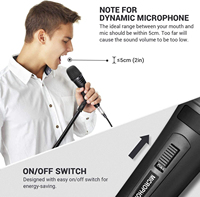 Micrófono de Karaoke de escritorio dinámico, de 5M Cable XLR, micrófono de mano de Metal, micrófono con cable de plástico, altavoz de máquina de Karaoke Compatible para