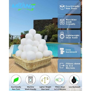 Grands systèmes de purification d'eau, boules filtrantes en fibres lavables, média filtrant pour le traitement des eaux des champs pétrolifères - Product Image 2