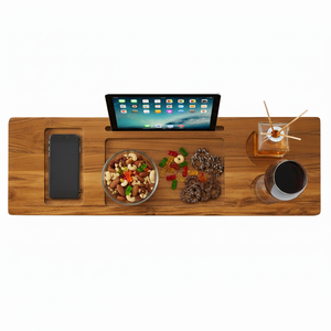 Wholesale Luxury Teak Wood Water-proof Eco-Friendly Modern Bathtub Tray <strong>Bath</strong> Caddy <strong>Table</strong> for Bathroom Home Spa Relaxation - Product Image 4
