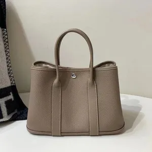 Premium hecho a mano Garden party30cm negonda elefante gris bolso de mujer bolso de compras de cuero