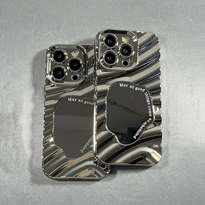 เคสโทรศัพท์ลายหยักกระจกชุบหรูหราสำหรับ<span class=keywords><strong>2022</strong></span> 16 15 14 13 12 Pro x XS XR plus <span class=keywords><strong>SE</strong></span> เคสกันกระแทกแบบนิ่ม - Product Image 4