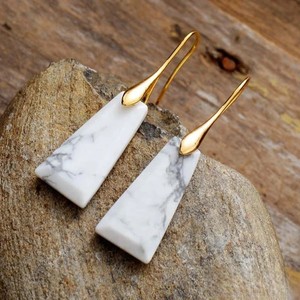 Women's New Natural Crystal Stone Geometric Figure Drop Earrings <strong>Stainless</strong> <strong>Steel</strong> <strong>Jewelry</strong> - Product Image 4
