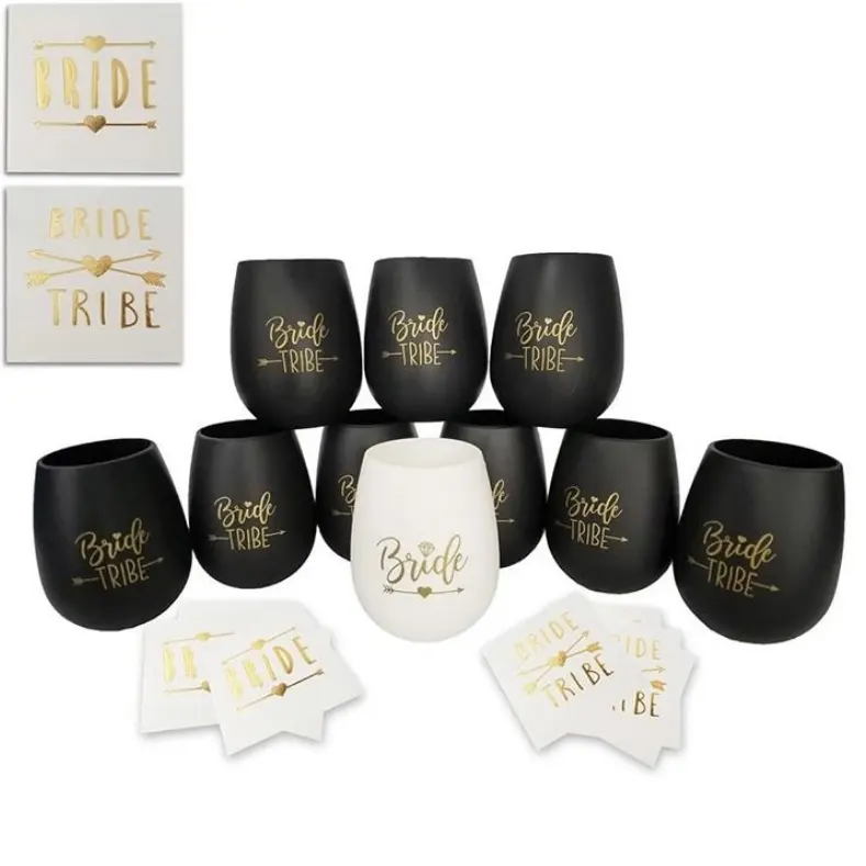 Benutzer definierte einzeln verpackte Flash Bachelorette Tattoos Gold Team Braut Temporäre Tätowierung