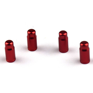 Tapa de válvula de aleación de aluminio cilíndrica universal para neumáticos de coche, estilo francés, negro, rojo, azul, dorado, plateado, acero inoxidable, sin cámara - Product Image 3