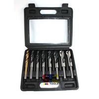 Foret hélicoïdal HSS Cobalt Titane Noir oxyde Sliver et deming Blacksmith pour métal acier 1/2 pouces Jeu de forets à tige réduite