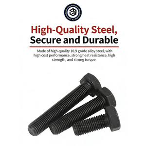 Bulloni a Testa Esagonale DIN 933 Grado 10.9 Zincati in Acciaio al Carbonio per Applicazioni Edili Misure M10 <span class=keywords><strong>M12</strong></span> M14 M16 M18 M20 M22 - Product Image 2