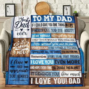 Regalo per la Festa del Papà, da <span class=keywords><strong>Figlia</strong></span> o Figlio, Coperta in Flanella Morbida per Letto, Divano e Poltrona - Product Image 3