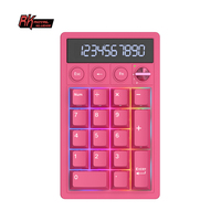 Calculadora con teclado numérico RK Royal Kludge M20 2 en 1 con perilla de cambio, teclado de oficina con teclado de tres modos