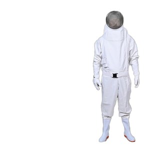 Combinaison de protection abeille ignifuge blanche <span class=keywords><strong>Anti</strong></span>-<span class=keywords><strong>guêpe</strong></span> PE matériel pompier costume d'abeille costume d'apiculture vêtements de travail personnalisés - Product Image 6