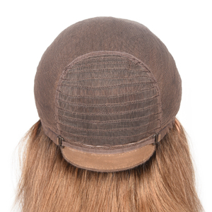 Peluca de Encaje Completo, Cabello Castaño de Longitud Media, Encaje Marrón Claro, Gorra Elástica, Sin Pegamento, Tamaño Promedio, Pelucas de Cabello Humano - Product Image 2