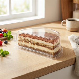 Boîtes d'emballage en plastique PET recyclables en forme de lune pour pâtisseries, demi-<span class=keywords><strong>cercle</strong></span>, pour gâteaux mousse, boîte en plastique pour emballage de pâtisseries - Product Image 6