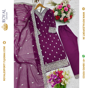 Nuevo hermoso diseño Top-Palazzo con Dupatta Set en Tarifa mayorista por Royal Export Surat - Product Image 5