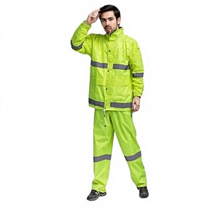 Traje Impermeable Reflectante de Alta Visibilidad, Chaqueta y Pantalones Separados para Trabajos de Saneamiento, Seguridad en Exteriores y Tráfico - Product Image 2