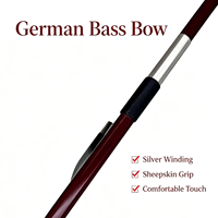 MiaoSenGuang ZWA10 German Type Bass Bow 3/4 Size | Brazilwood Stick | Polished Finish | Uncoated | OEM Service Available