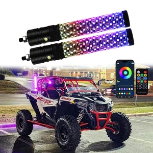 New Condition 1FT Spiral LED RGB Chasing Antenna Light for <strong>UTV</strong> ATV Fat <strong>Whip</strong> <strong>Lighted</strong> for <strong>Whips</strong> for Can-Am X3 RZR - Product Image 2