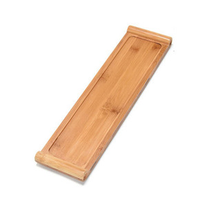 Plateau de service en bambou rectangulaire, plateau à thé en bois, plateau à fruits, plateau à pain, plateau à barbecue, porte-gobelets de style japonais - Product Image 3