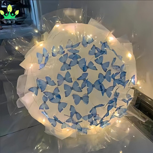 Fiori <span class=keywords><strong>artificiali</strong></span> fai da te <span class=keywords><strong>Kit</strong></span> di arte artigianale 33 pz bouquet di farfalle con luci a LED per principianti <span class=keywords><strong>Kit</strong></span> di artigianato regalo floreale per matrimonio - Product Image 6
