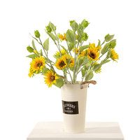 Bunga Matahari Chunwu Buatan Gaya INS Grosir, Bunga Matahari Batang Tunggal Palsu untuk Dekorasi Pernikahan, Kerajinan Vas Rumah Gaya Farmhouse DIY