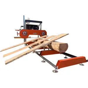 Corte de madera portátil Horizontal aserradero de banda para la venta