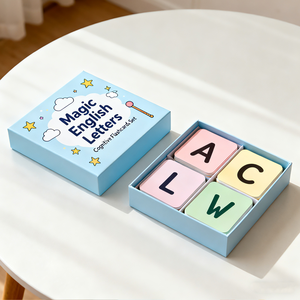 ชุดกล่องกระดาษแฟลชการ์ดเรียนภาษาอังกฤษสำหรับเด็กเล็ก ของเล่นเสริมพัฒนาการแบบมอนเตสซอรี่ ของเล่นเสริมประสาทสัมผัสสำหรับเด็กเล็ก ตัวอักษรภาษาอังกฤษรูปสัตว์ - Product Image 3